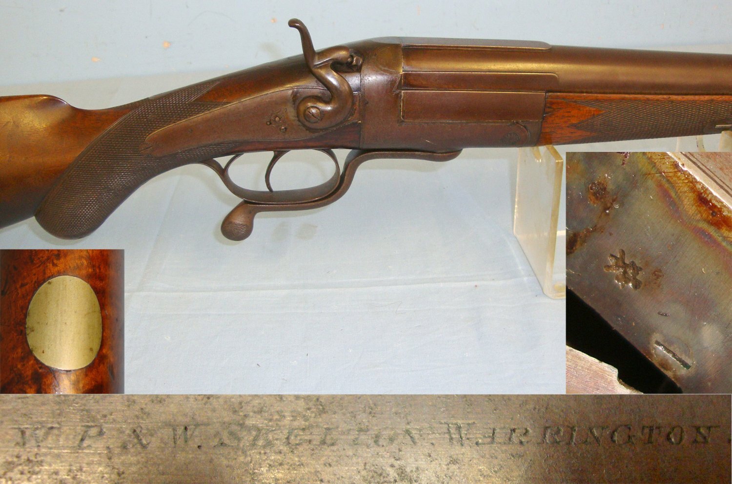 C1870 English W P & W Skelton Warrington (Cheshire) Rotary Underlever Break Action Breech Loading Single Barrel 10 Bore Black Powder Obsolete Calibre Wildfowling Shotgun. Sn 20694  shotgun Single Barrel 10 Bore/gauge
