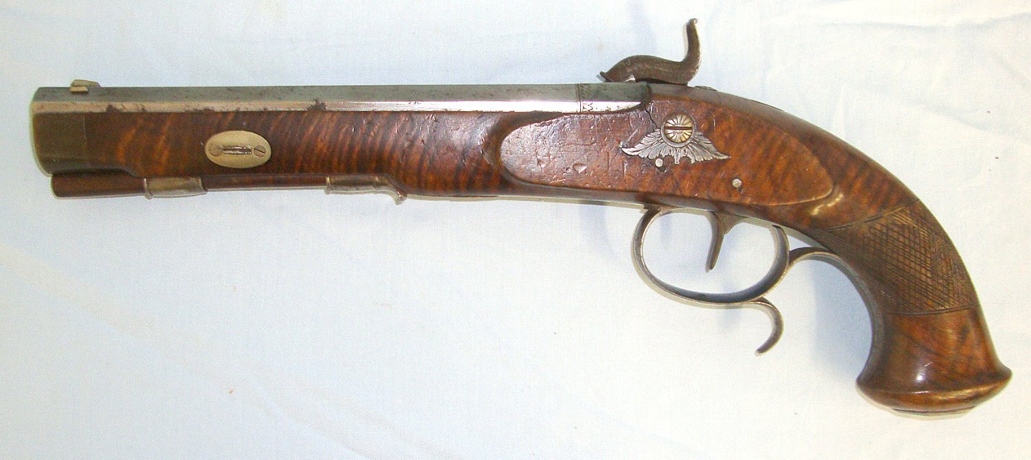  QUALITY MAKER**C1840 German Goellner (aka Göllner) Suhl .50 Bore Percussion Target / Duelling Pistol With Octagonal Barrel & Safety Catch. Sn 18258:3 percussion pistol .50 Cal Muzzleloader Muzzleloader