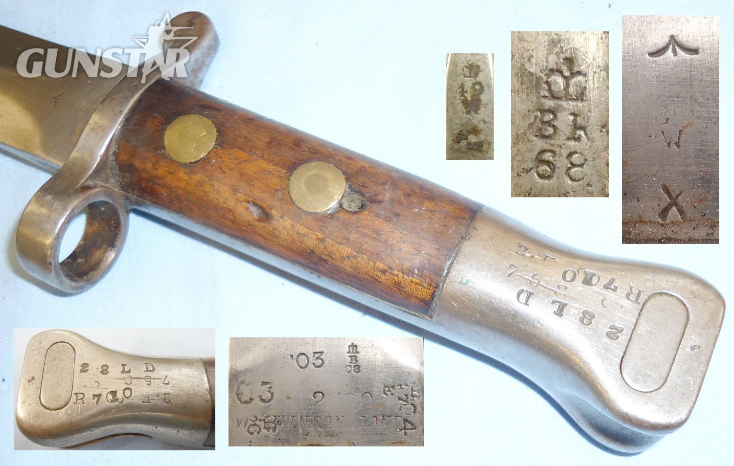British Wilkinson 1888 Pattern Mark I, 2nd Type Lee Metford Bayonet and Scabbard. BAYO 581. Bayonet