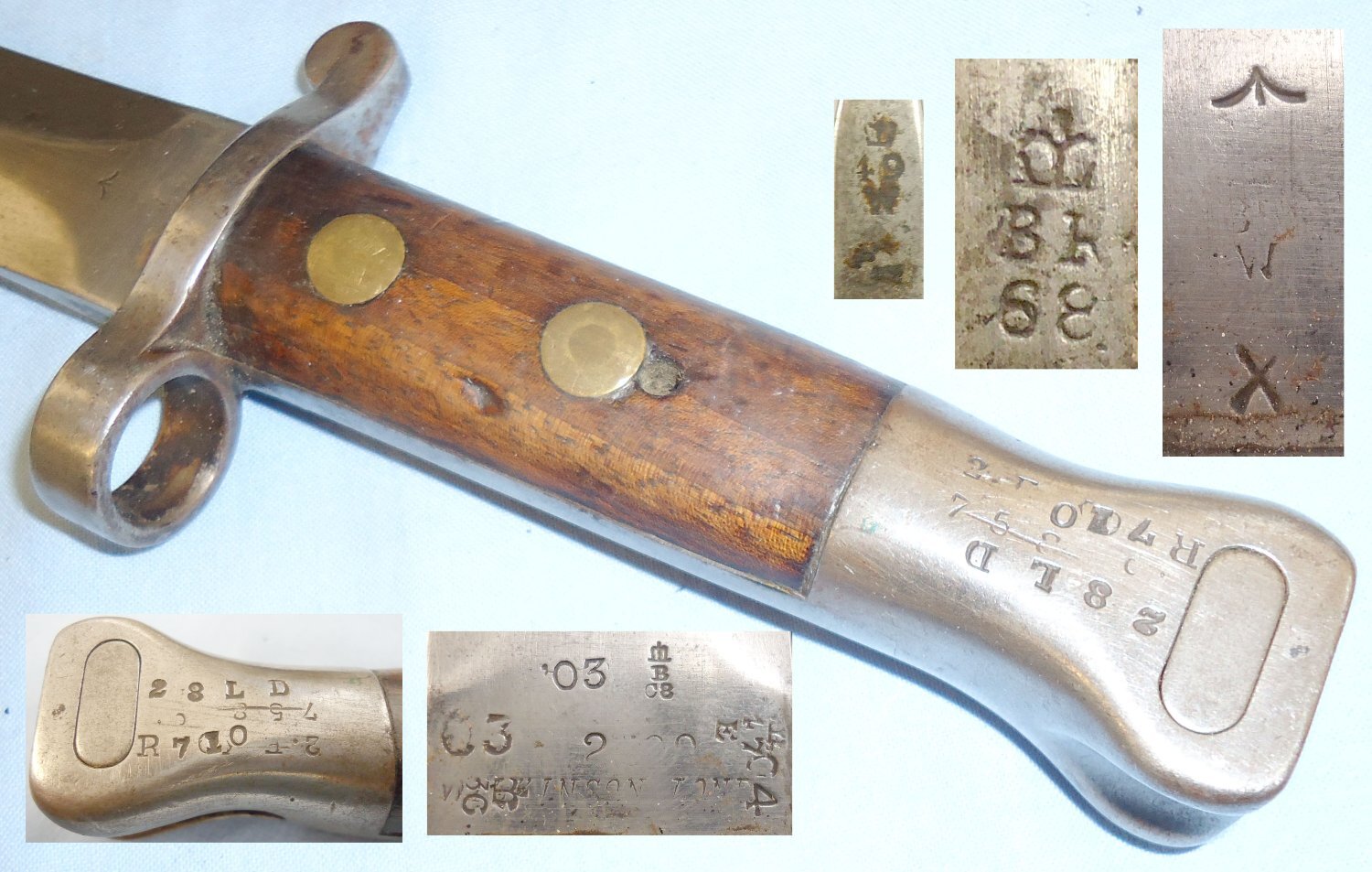 British Wilkinson 1888 Pattern Mark I, 2nd Type Lee Metford Bayonet and Scabbard. BAYO 581. Bayonet