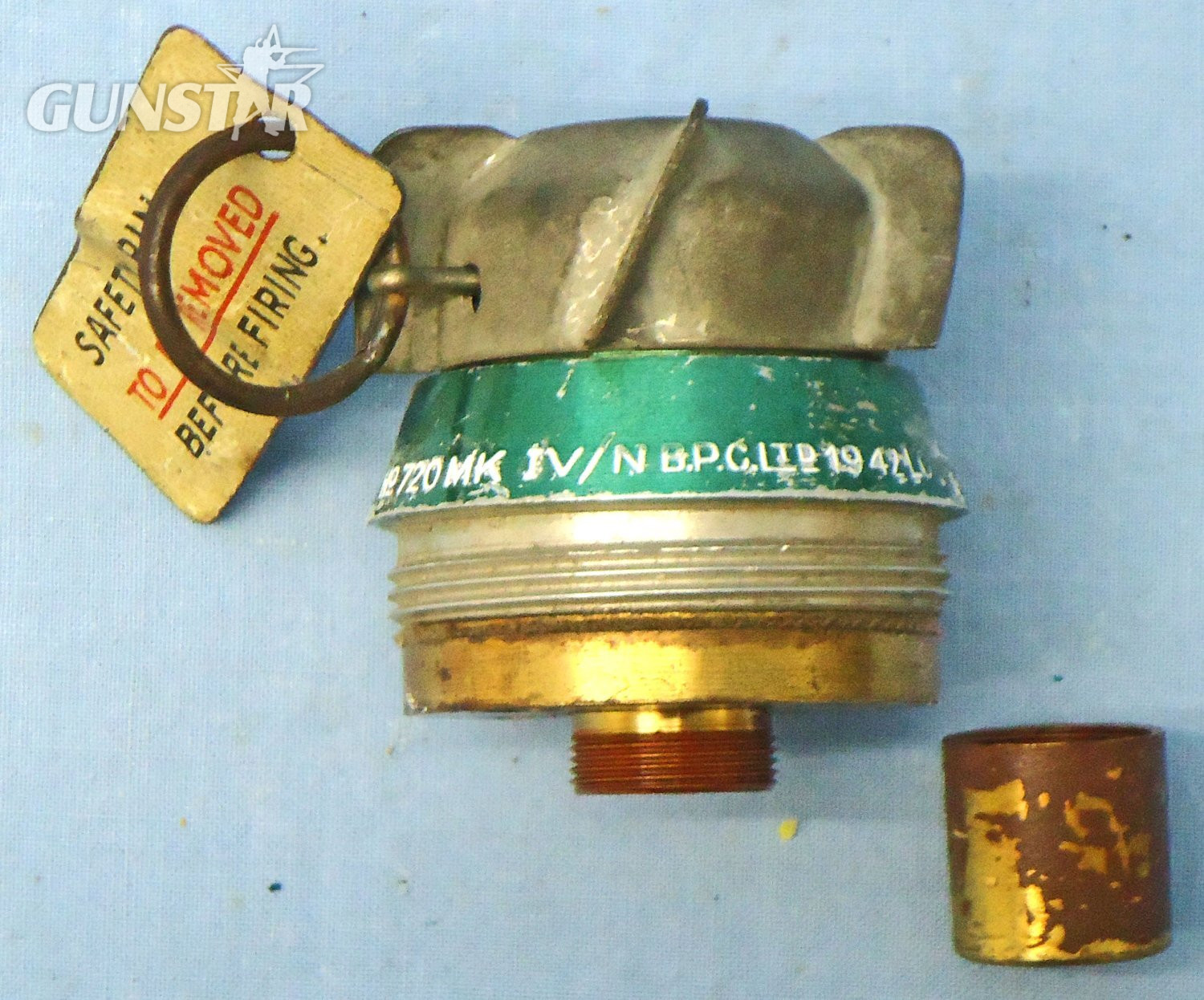 {CATEGORY} - INERT DEACTIVATED. British, Royal Navy, MINT, WW2, Unfired, 1942 Dated, Number 720 Mark IV/N (Navy) Rocket Nose Fuze. Sn - 22326:4 INERT DEACTIVATED. British, Royal Navy, MINT, WW2, Unfired, 1942 Dated, Number 720 Mark IV/N (Navy) Rocket Nose Fuze. Sn - 22326:4  Other Ammunition