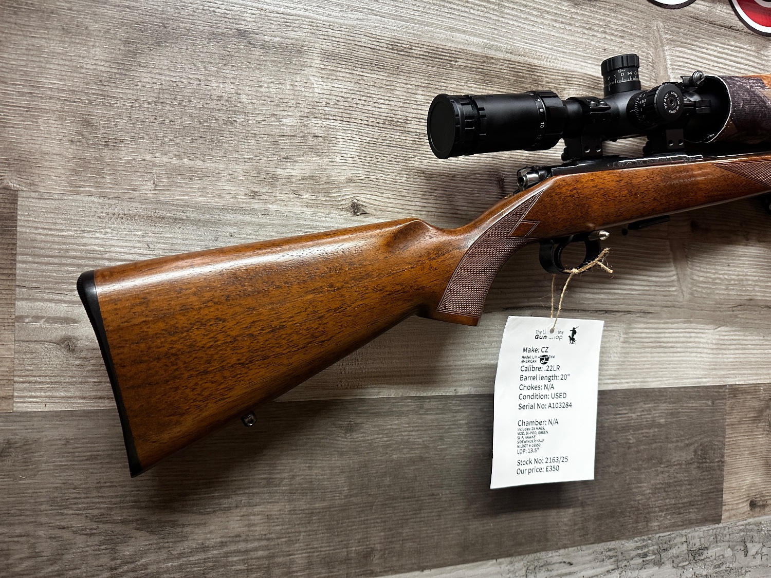 CZ 452-2E ZKM American Bolt Action .22 Long Rifle (.22 LR) Rifle