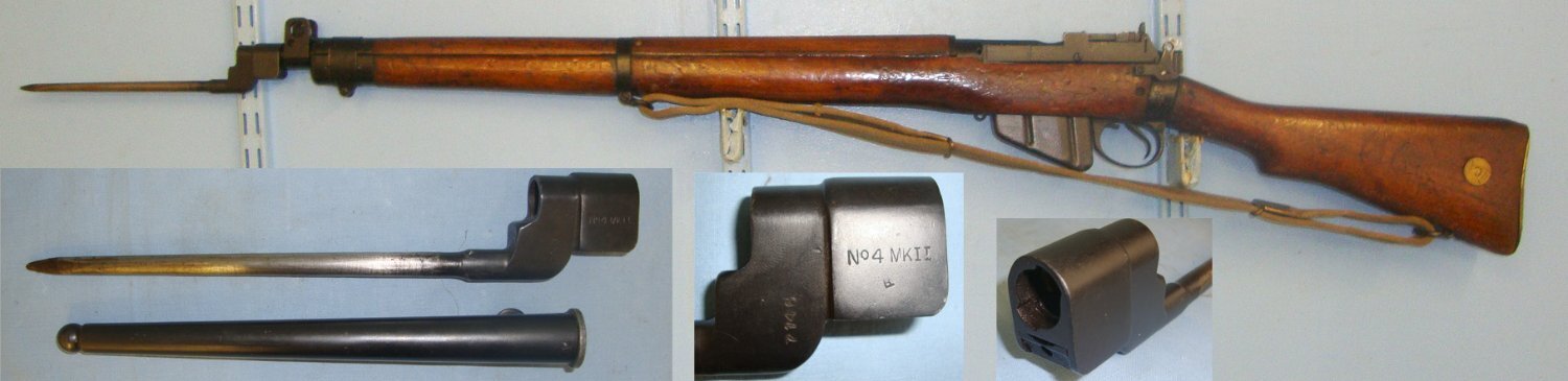  Royal Ordnance Factory, Fazakerley With Sling, No.4 MK II ‘Pig Sticker’ Socket Bayonet & Scabbard**2008 UK DEACTIVATION CERTIFICATED** Sn 21681:7 Bolt Action None Rifle