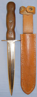 Italian? (Possibly Italian ‘Arditi’) Heavy Fighting Knife in later Scabbard Sn 8424:49. Dagger