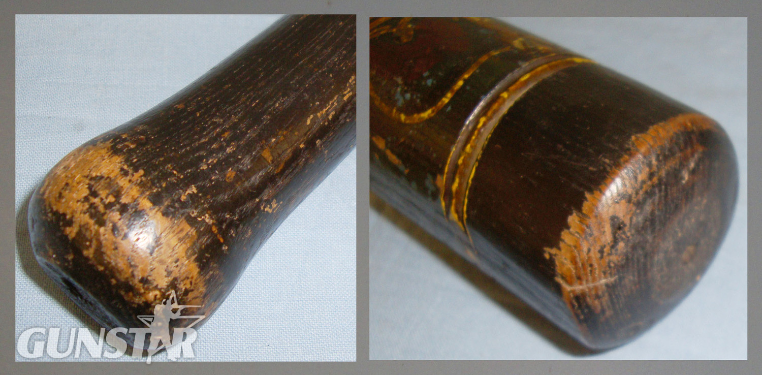  Victorian Wood Baluster Tipstaff Truncheon with Hand Painted Decoration Crown VR IV K Royal Cypher. 20613. Victorian Wood Baluster Tipstaff Truncheon with Hand Painted Decoration Crown VR IV K Royal Cypher. 20613. Antique & Militaria