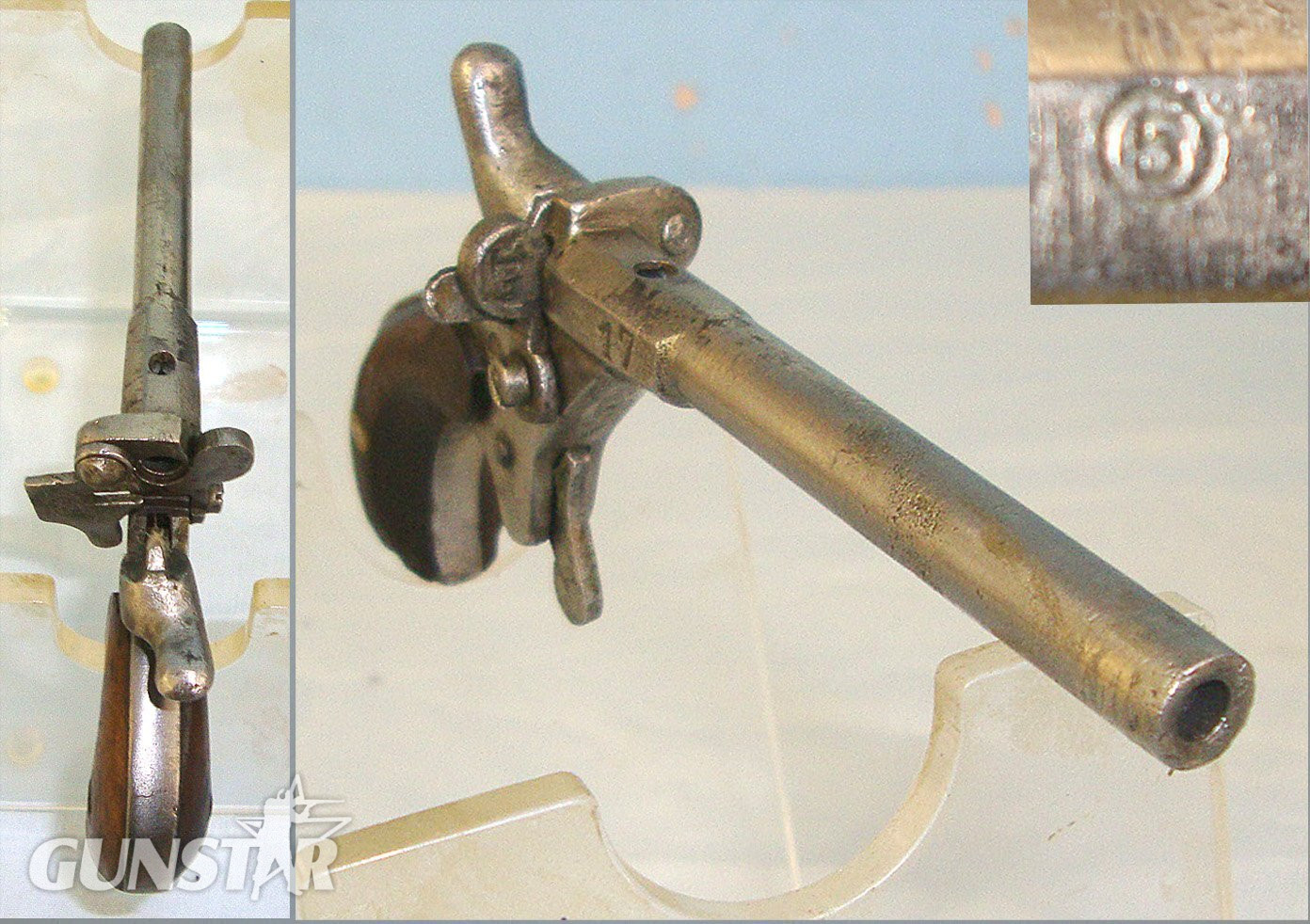BLANK FIRER**Late Victorian Era Liege Belgium .22 Blank Rim Fire Calibre Single Shot Breech Loading Postman’s Dog Scarer Pistol. MISC 1050 blank firer - Blank Firing