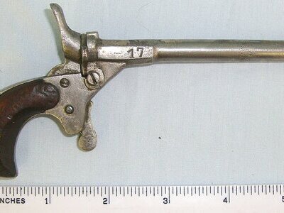 BLANK FIRER**Late Victorian Era Liege Belgium .22 Blank Rim Fire Calibre Single Shot Breech Loading Postman’s Dog Scarer Pistol. MISC 1050 blank firer - Blank Firing