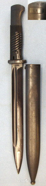 M1884/98 Bayonet & Scabbard.  Bayonet in 