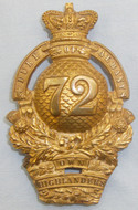 72nd Regiment, Duke of Albany\'s Own Highlanders Regimental Cap Badge. BA 428. 72nd Regiment, Duke of Albany\'s Own Highlanders Regimental Cap Badge. BA 428. Antique & Militaria
