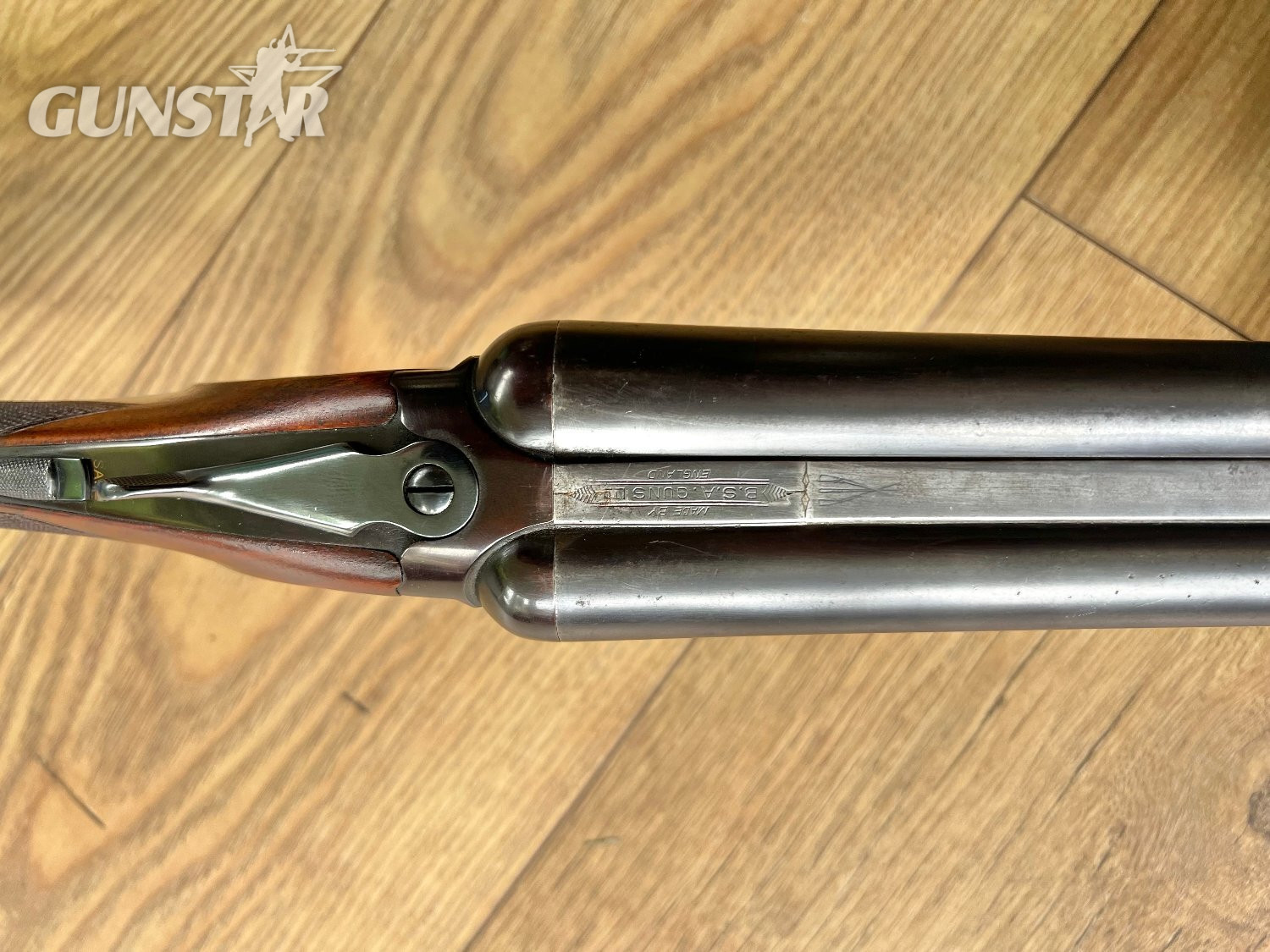  BSA 12g SxS 28" Double trigger, Ejector.  14.5' stock. Fixed choke- 1/4--1/2  good condition Side By Side 12 Bore/gauge