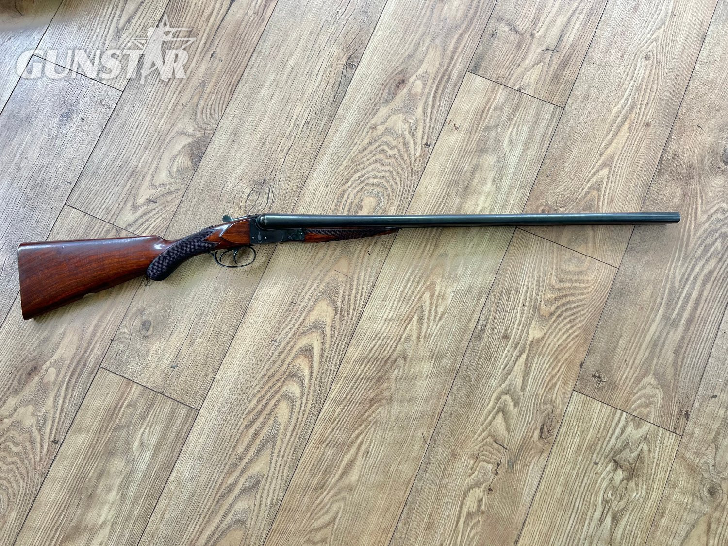 BSA 12g SxS 28" Double trigger, Ejector.  14.5' stock. Fixed choke- 1/4--1/2  good condition Side By Side 12 Bore/gauge 