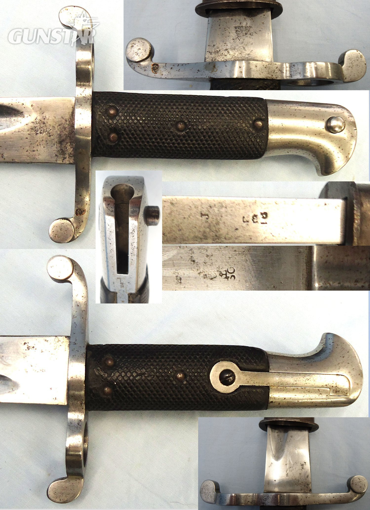 RARE, British, Pattern 1863 Whitworth Rifle Yatahgan Sword Bayonet and Scabbard. BAYO 370 Bayonet