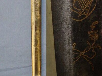 NAPOLEONIC WARS ERA**EARLY VARIANT**British 1796 Pattern Infantry Officers Sword With Warranted Gilt & Blued Etched Blade. Sn 19244 Sword