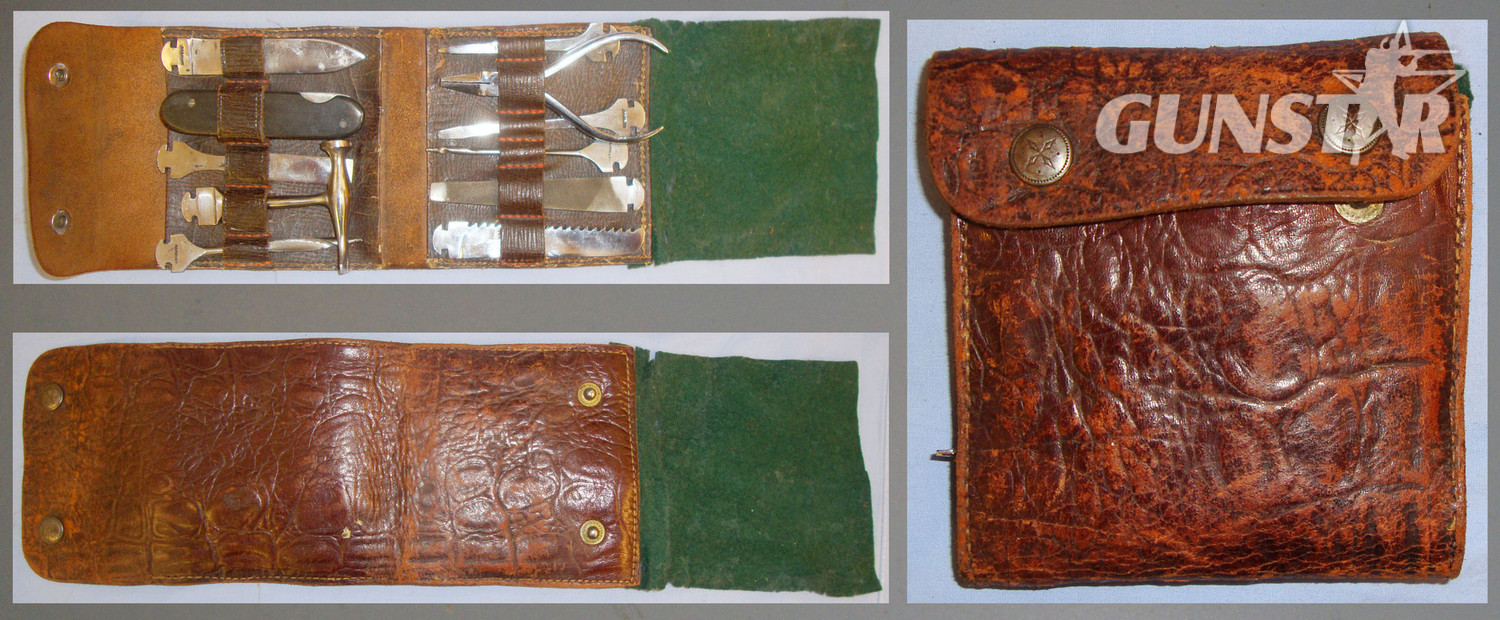 WWI era German Soldiers Multi-Tool Kit in Leather Pouch. 20809. WWI era German Soldiers Multi-Tool Kit in Leather Pouch. 20809. Antique & Militaria in 