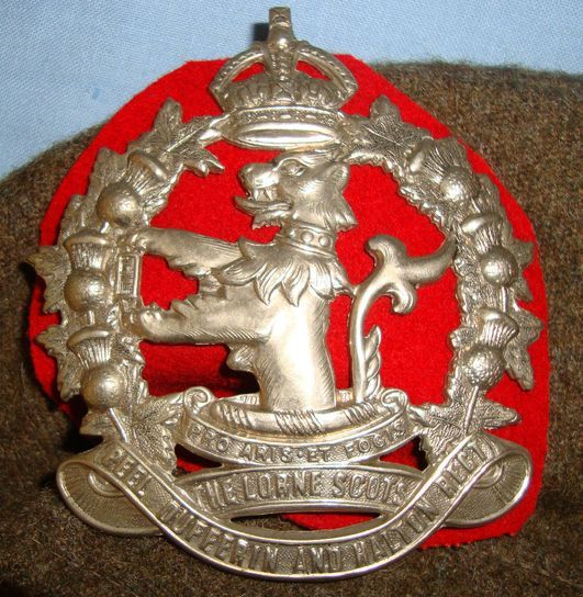 Canadian Scottish, Lorne Scots Regiment Tam O Shanter Bonnet War Dept Marked By  WW2 1942 Canadian Scottish, Lorne Scots Regiment Tam O Shanter Bonnet War Dept M Clothing