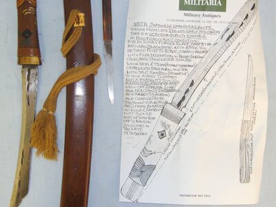 MINT**Late Edo Period Into 20th Century Japanese Samurai Nata Gardener’s Knife With Scabbard, Tasselled Cord & Expert Assessment. Sn 19377:6 Knive
