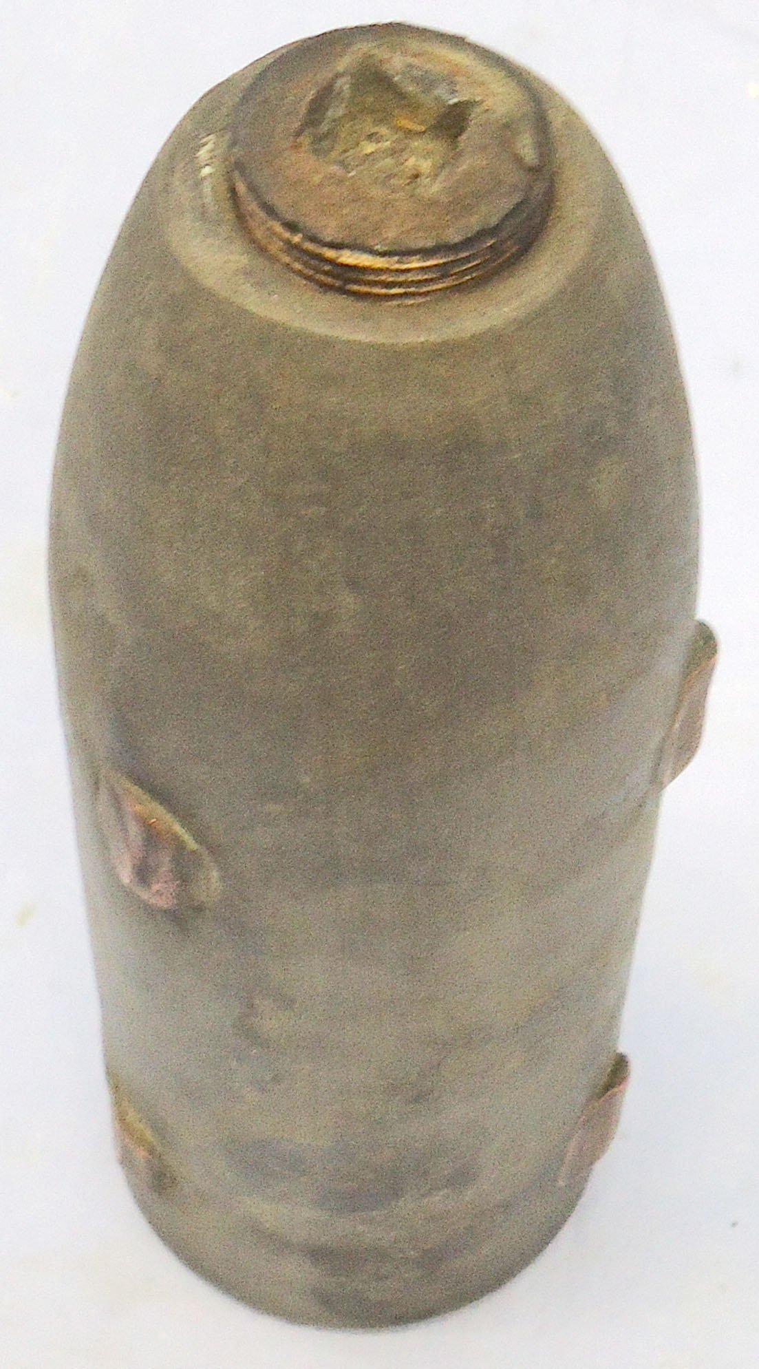 INERT DEACTIVATED. Rare, Victorian, British 9 Pounder RML (Rifled Muzzle Loading) Explosive Projectile with Brass Transit Plug. Sn - 22991 INERT DEACTIVATED. Rare, Victorian, British 9 Pounder RML (Rifled Muzzle Loading) Explosive Projectile with Brass Transit Plug. Sn - 22991 Various Other Ammunition - {CATEGORY}