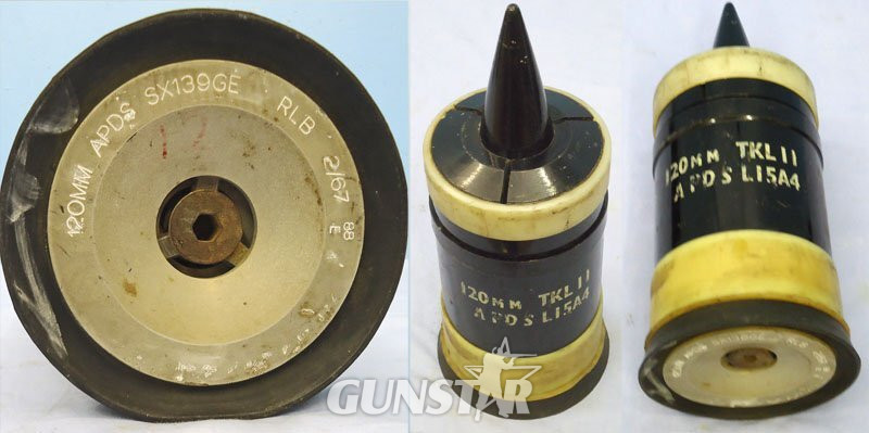 INERT DEACTIVATED. Unfired, British, 1967 Dated 120mm LII APDS/T (Armour Piercing Discarding Sabot/Trace) Projectile. Sn - 22997 INERT DEACTIVATED. Unfired, British, 1967 Dated 120mm LII APDS/T (Armour Piercing Discarding Sabot/Trace) Projectile. Sn - 22997 Various Other Ammunition