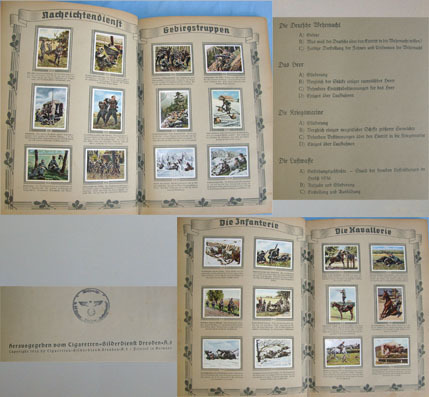Die Deutsche Wehrmacht, German Paper Back Cigarette Card Album By Cigaretten Bil Complete & Original 1936 Nazi German ‘Die Deutsche Wehrmacht’ German Paper Back  Other Accessory