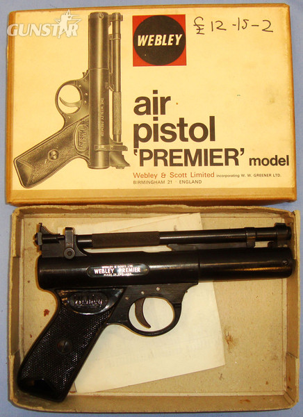 Webley & Scott Boxed, Webley Premier \'E\' Series .22 Calibre Air Pistol. AI 726 .22 in 