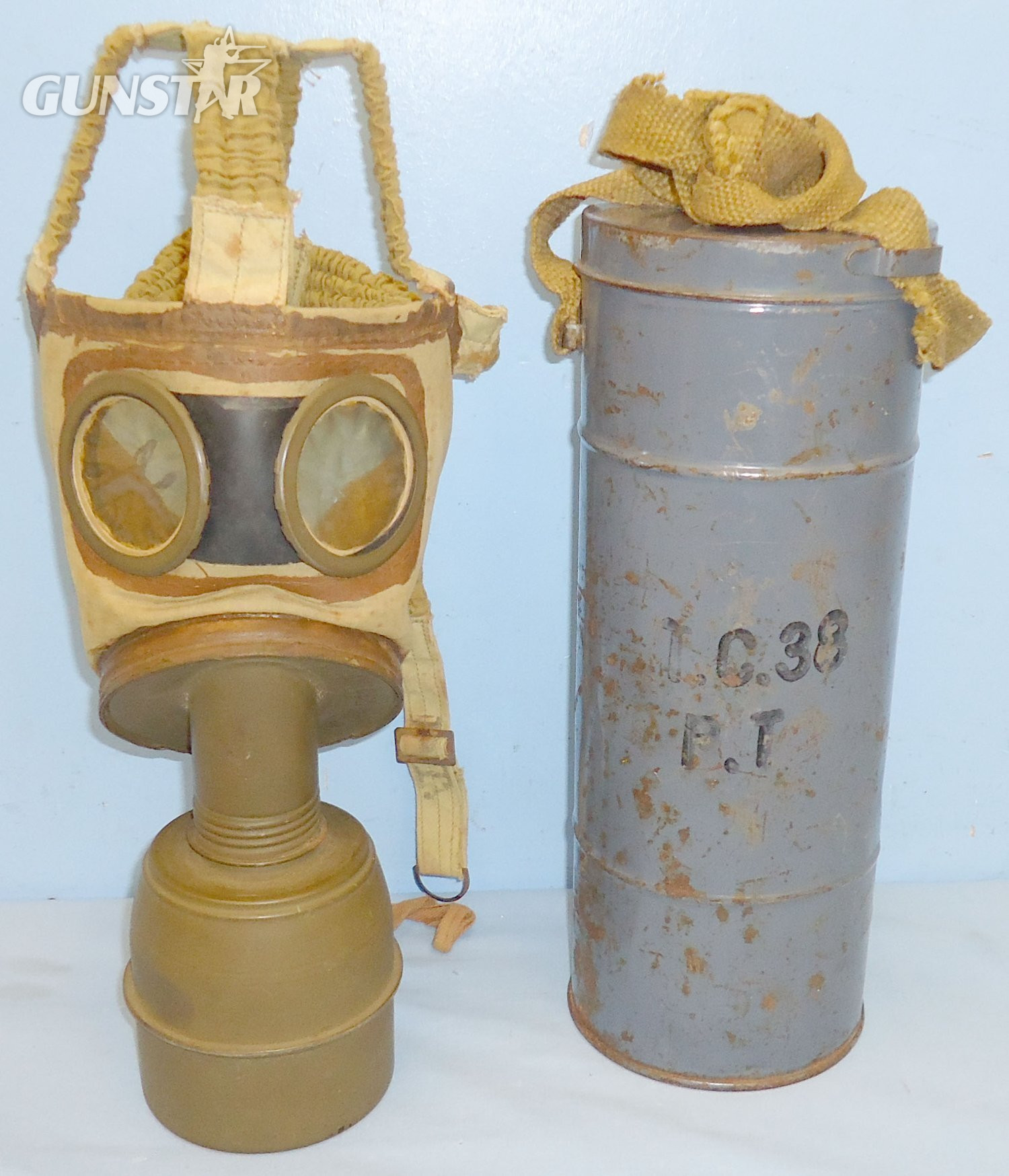 French Civilian WWII TC 38 Gas Mask In Original Canister. 21608:5. French Civilian WWII TC 38 Gas Mask In Original Canister. 21608:5. Antique & Militaria in 