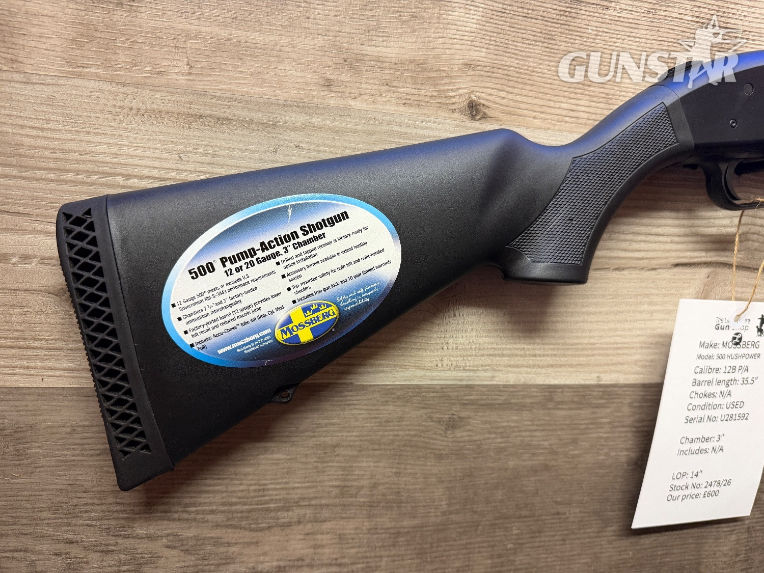 Mossberg 500 Hushpower Pump Action 12 Bore/gauge