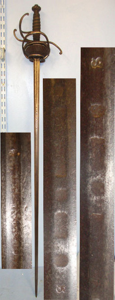 Elizabethan Era Italian Renaissance Form Rapier Sword With Early Swept Hilt. Sword