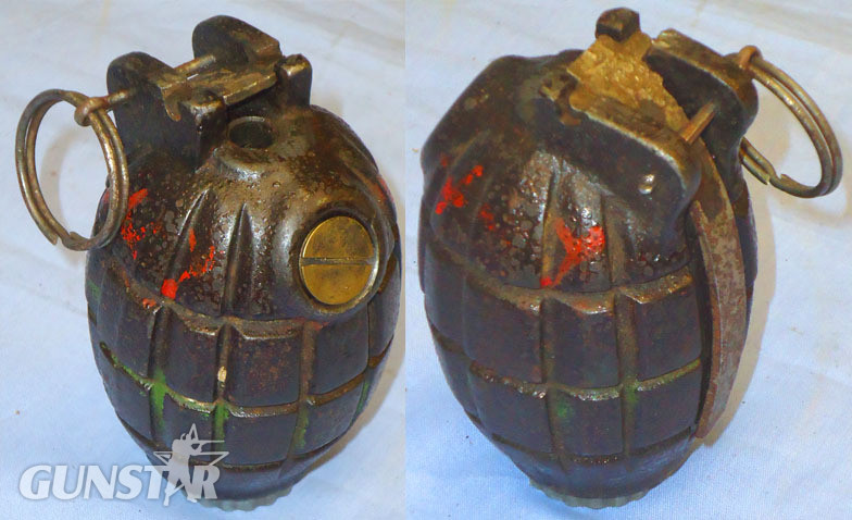 INERT DEACTIVATED WW2 1942 Dated Mills No 36M MK1, Hand Grenade. - O 1758 INERT DEACTIVATED WW2 1942 Dated Mills No 36M MK1, Hand Grenade. - O 1758  Other Ammunition in 