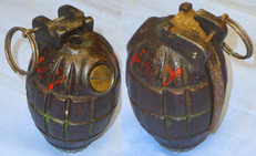 INERT DEACTIVATED WW2 1942 Dated Mills No 36M MK1, Hand Grenade. - O 1758 INERT DEACTIVATED WW2 1942 Dated Mills No 36M MK1, Hand Grenade. - O 1758  Other
