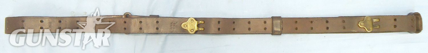 Springfield Armory American. WW1, 1918 Dated Springfield Rifle Leather & Brass Sling. Sn - 22426:69 Other Accessory 