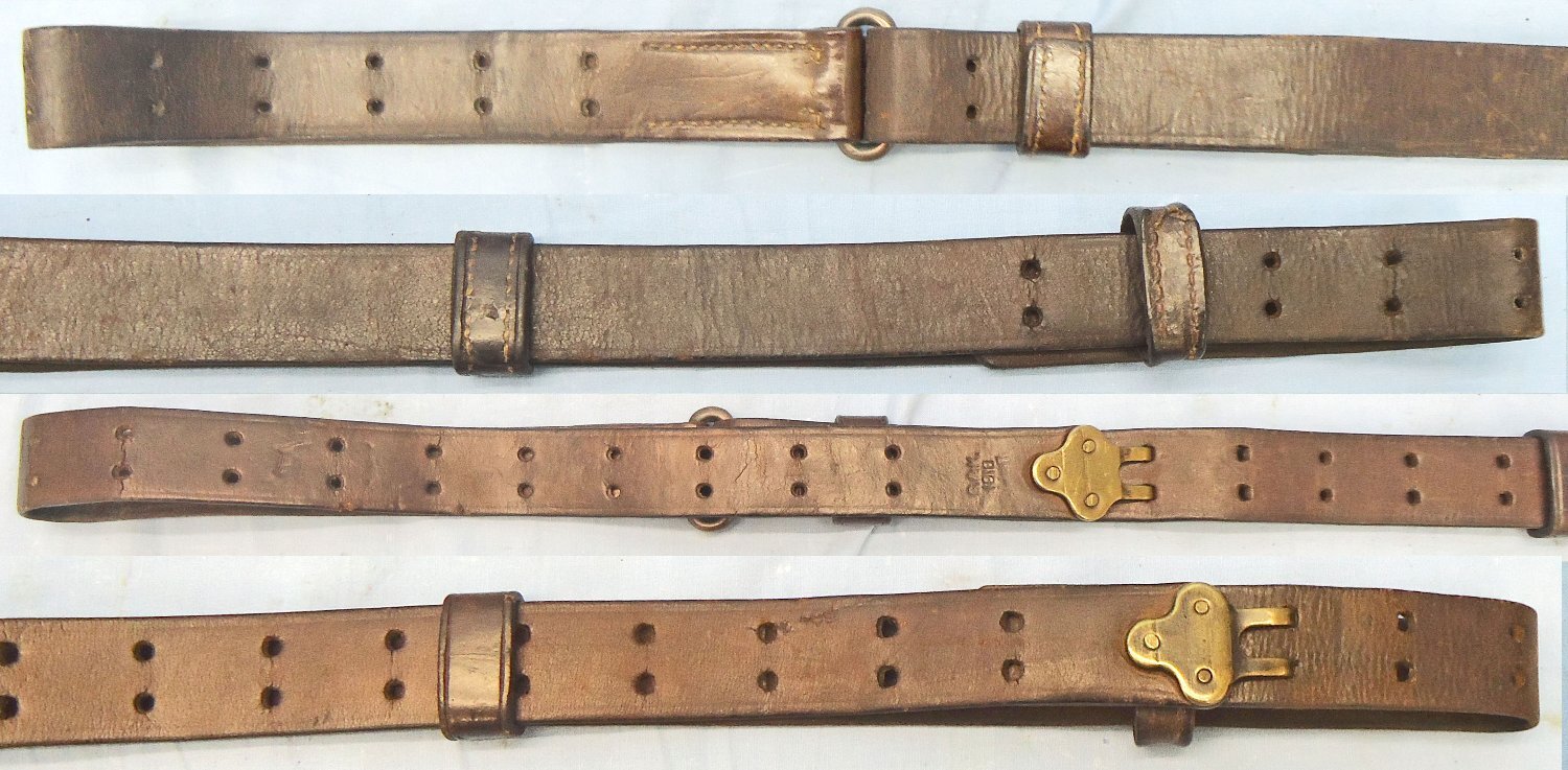 Springfield Armory American. WW1, 1918 Dated Springfield Rifle Leather & Brass Sling. Sn - 22426:69 Other Accessory