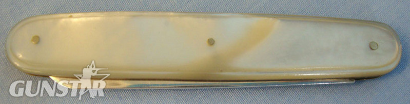 Silver Bladed Hallmarked 1908-1910 Sheffield Pocket Knife With Mother Of Pearl S Knive