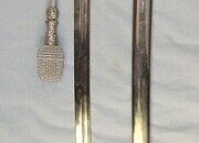 WW2 Era Nazi German Army Officer's Dress Sword, Lion’s Head Pommel With Red Jewelled Eyes, Scabbard & Officer’s Bullion Cord With Portepee. Sn 23484:85 Sword