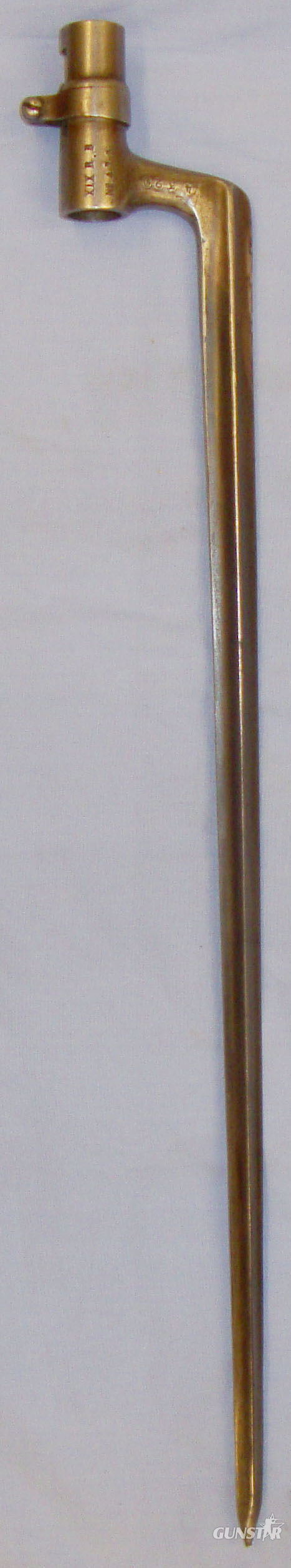 Swedish M1867 Cruciform Socket Bayonet for the 12.17mm Remington Rifle. BAYO 370. Bayonet in 