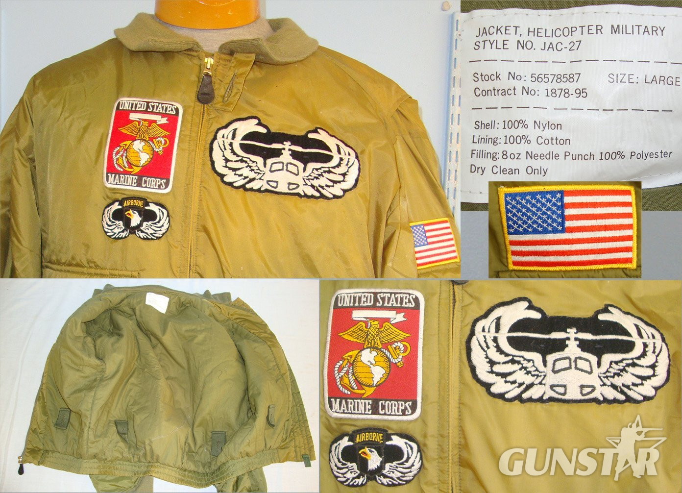 Vietnam War Era US Army Marine Corps (USMC) JAC-27 Helicopter Pilot’s Jacket With Formation Patches U 381 Vietnam War Era US Army Marine Corps (USMC) JAC-27 Helicopter Pilot’s Jacket With Formation Patches U 381 Clothing