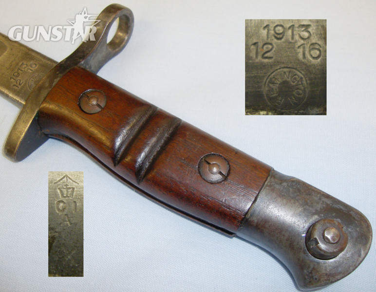 WWI British ‘P13’ MkI Sword, Bayonet Scabbard and Leather Frog. 20565:2. Bayonet