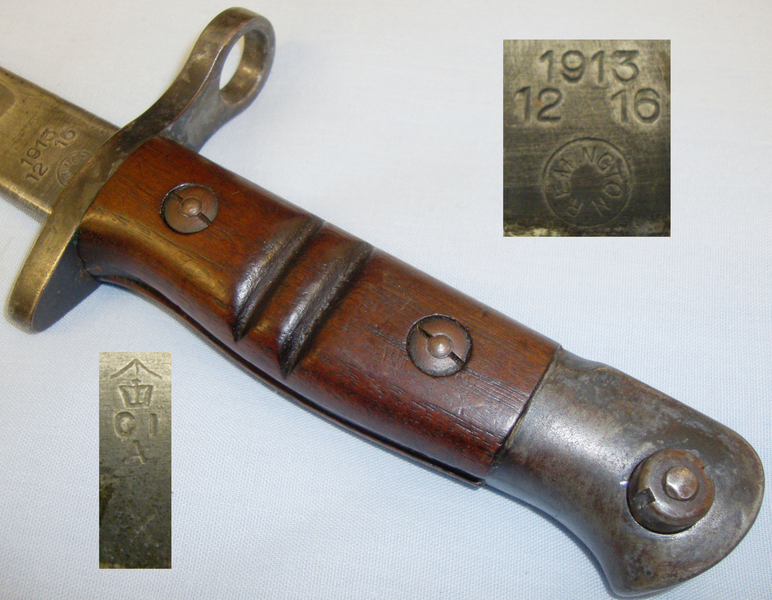 WWI British ‘P13’ MkI Sword, Bayonet Scabbard and Leather Frog. 20565:2. Bayonet