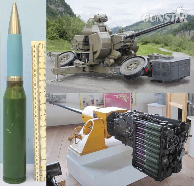 INERT DEACTIVATED. Unfired Oerlikon 35mm KDC (35x228) Practice Round. - O 2100 INERT DEACTIVATED. Unfired Oerlikon 35mm KDC (35x228) Practice Round. - O 2100  Other Ammunition in 