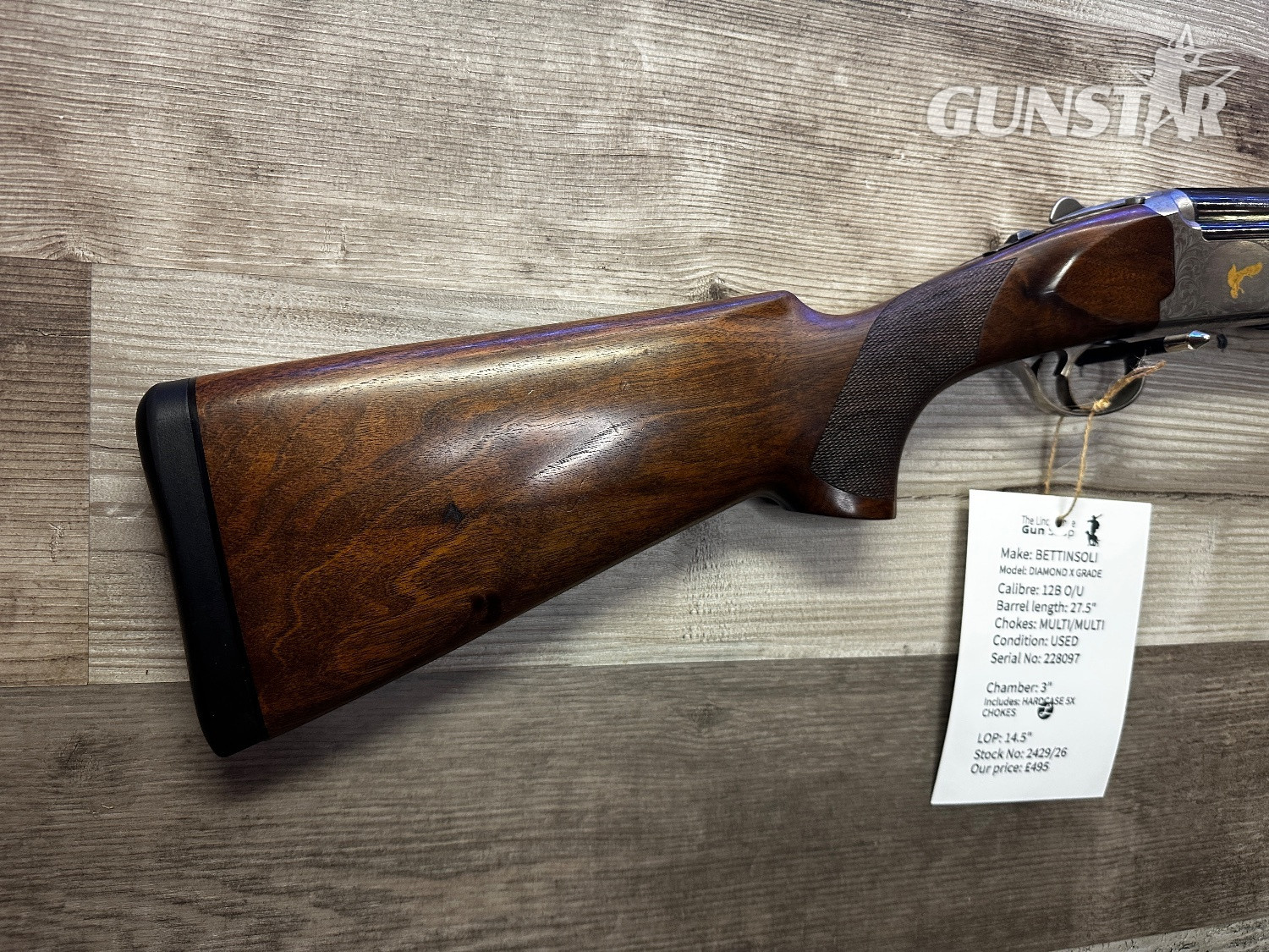 Bettinsoli diamond X grade  Over and Under 12 Bore/gauge