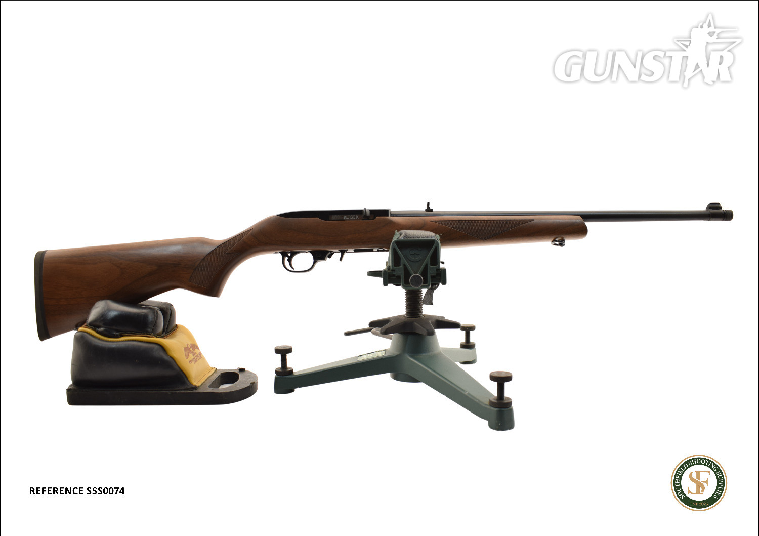 Ruger Walnut Sporter Semi-Auto .22 Long Rifle (.22 LR) Rifle in 