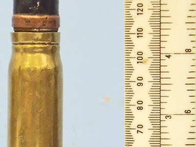 INERT DEACTIVATED. American, 1941 Dated 20mm Hispano-Suiza (20x110) HS 404 Aircraft Cannon Armour Piercing (AP) Round. - O 2262 INERT DEACTIVATED. American, 1941 Dated 20mm Hispano-Suiza (20x110) HS 404 Aircraft Cannon Armour Piercing (AP) Round. - O 2262  Other Ammunition