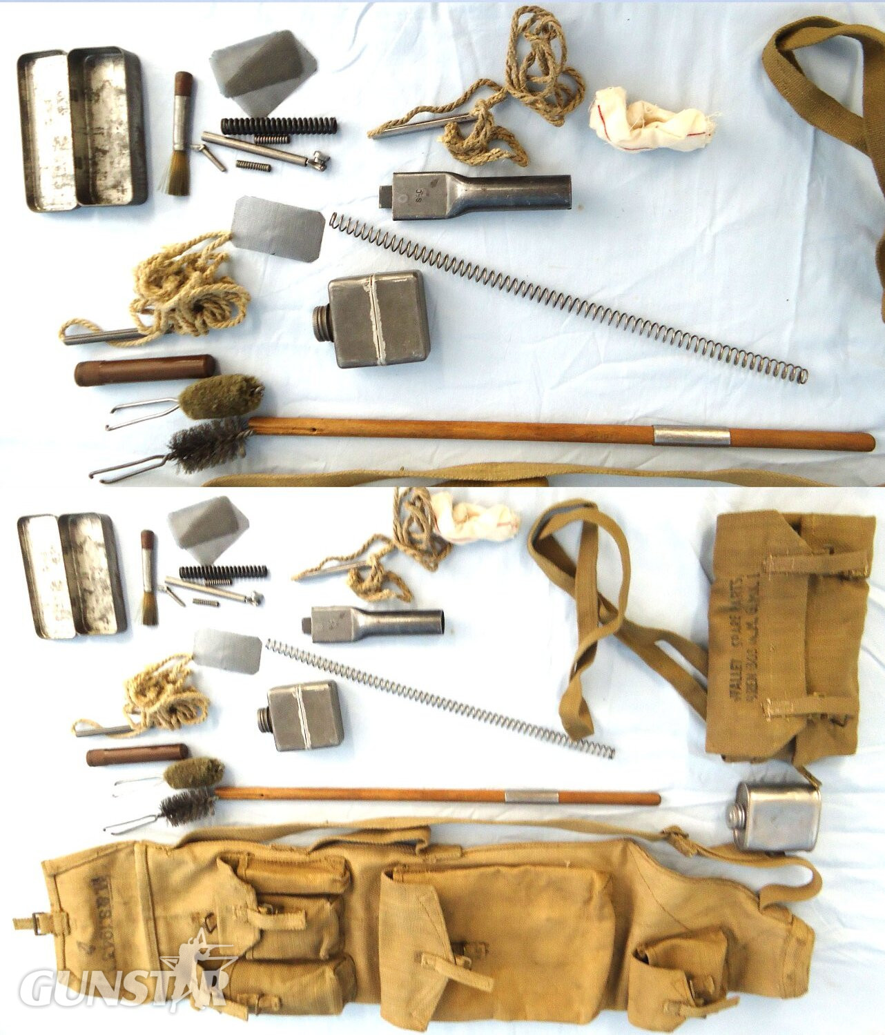WW2, 1943 Dated, ’37 Webbing Pattern Bren Gun Parts/Spare Barrel Bag Complete with the Spare Parts Wallet and Contents. MISC 1023 WW2, 1943 Dated, ’37 Webbing Pattern Bren Gun Parts/Spare Barrel Bag Complete with the Spare Parts Wallet and Contents. MISC 1023 Various  Machine Gun in 