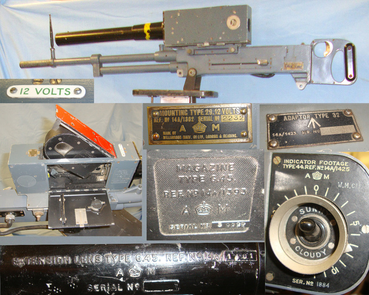 WW2 Era British Air Ministry Williamson Co. London & Reading Air Gunner / Pilot Training G45 Electric Camera Gun, With Film Cassette & Later Display Tripod By Gandolfi London Antique & Militaria