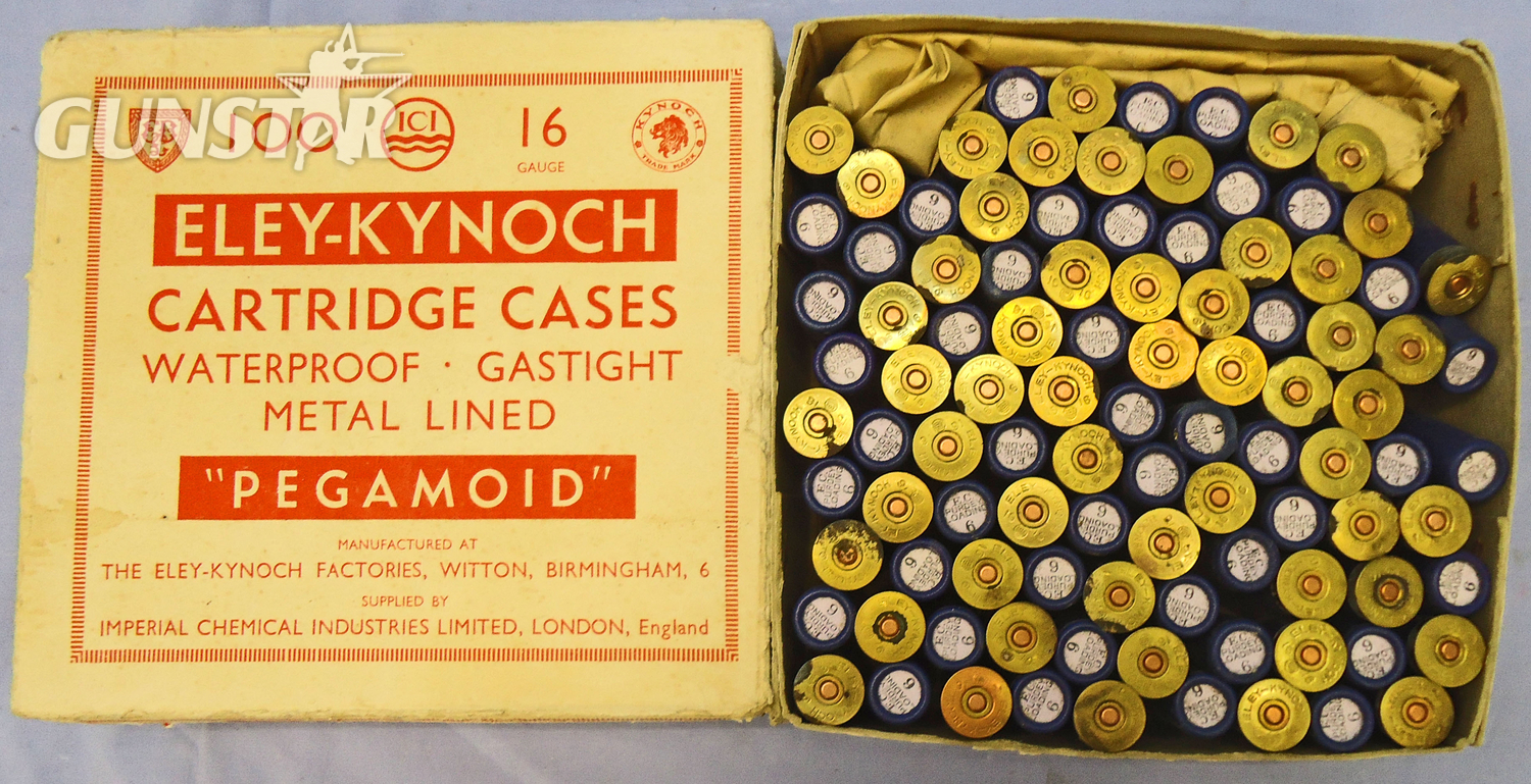 Gamo Vintage 100 Cartridge Box Of Eley-Kynoch PEGAMOID 16 Bore EC Purdey Loading Number 6 Shot, Centre Fire Waterproof Shotgun Cartridges. - O 2036  Other Ammunition in 