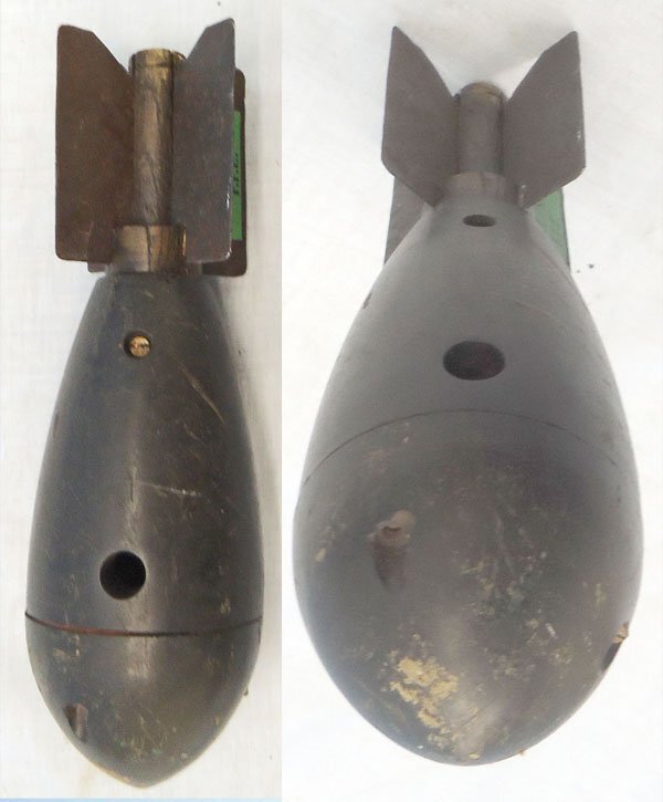 INERT DEACTIATED. *RARE* British WW1, Royal Flying Corps Bakelite 3lb Practice Bomb. Sn - 22846:96 INERT DEACTIATED. *RARE* British WW1, Royal Flying Corps Bakelite 3lb Practice Bomb. Sn - 22846:96  Other Ammunition