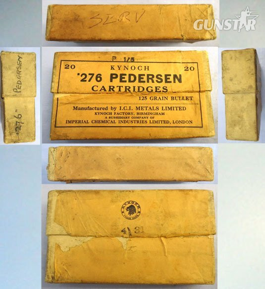  Kynoch INERT DEACTIVATED. British, RARE, KYNOCH made, 1930 Dated, 20 Round Packet of .276 Peterson (7x51) Ball Ammunition for the American .276 Pederson Trials Rifle. Sn - 22787:18  Other Ammunition