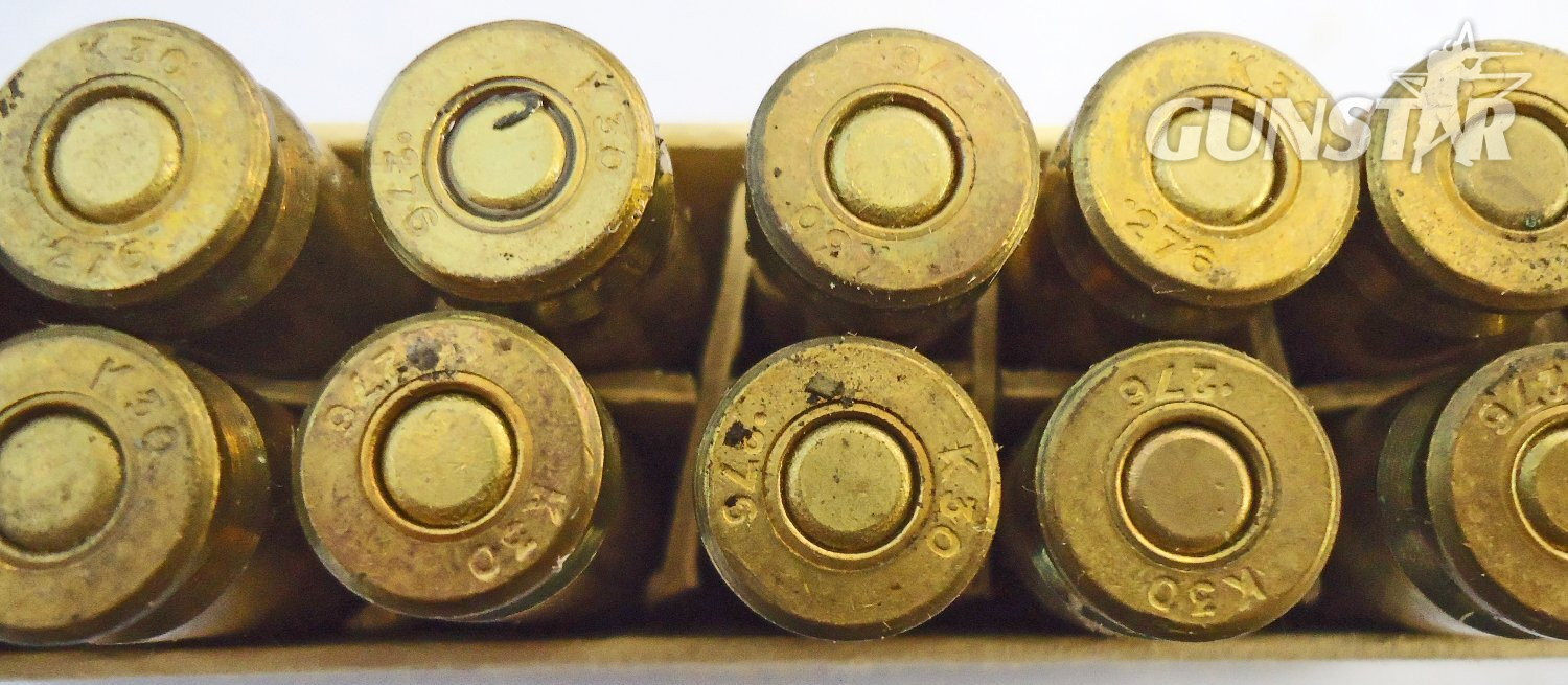 Kynoch INERT DEACTIVATED. British, RARE, KYNOCH made, 1930 Dated, 20 Round Packet of .276 Peterson (7x51) Ball Ammunition for the American .276 Pederson Trials Rifle. Sn - 22787:18  Other Ammunition - {CATEGORY} in 