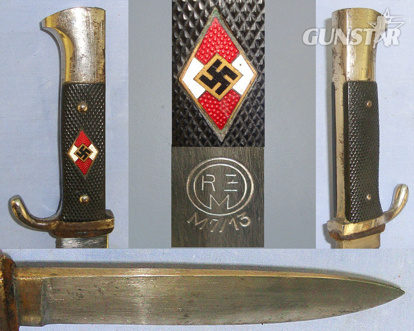 WW2 Production Nazi German Hitler Youth 'HJ' Dagger By RZM M7/13 (Arthur Schüttelhofer & Co. Solingen-Wald) & Scabbard With Integral Frog. Sn 23484:99 Knive