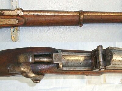 1870 Belgian Military, Albini-Braendlin Front Hinge Breech 11mm Obsolete Calibre 2 Band Rifle Rifle. Sn 23664 rifle Single Shot Obsolete Rifle