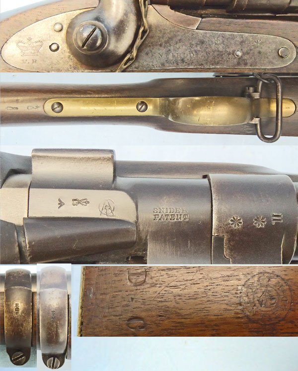  Royal Small Arms Factory (Enfield) Enfield, 1860 Dated, Snider 2 Band .577 Obsolete Calibre Short Rifle, Chained Nipple Protector & 1 x Inert Deactivated Round Marked to; the 66th Regiment of Foot. - A 1124 Single Shot .577 Snider Rifle